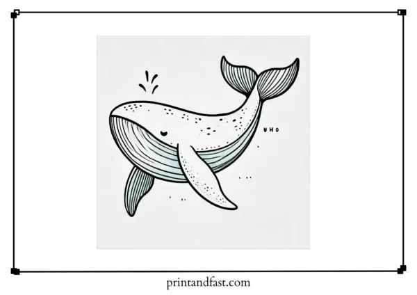 Pastel whale coloring page 1