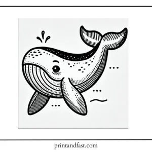 Small whale coloring page 1