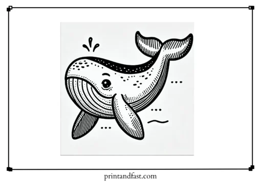 Small whale coloring page 1