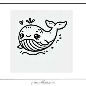 Whale coloring page for adults 1