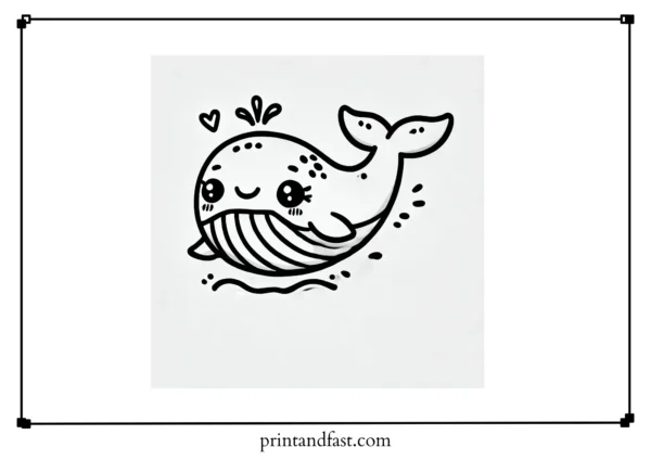 Whale coloring page for adults 1