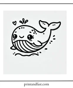 Whale coloring page for adults 3