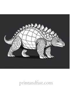 dinosaur coloring page ankylosaurus