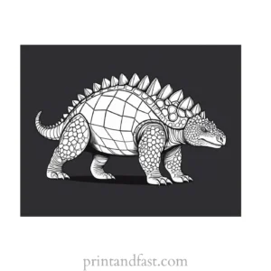 dinosaur coloring page ankylosaurus