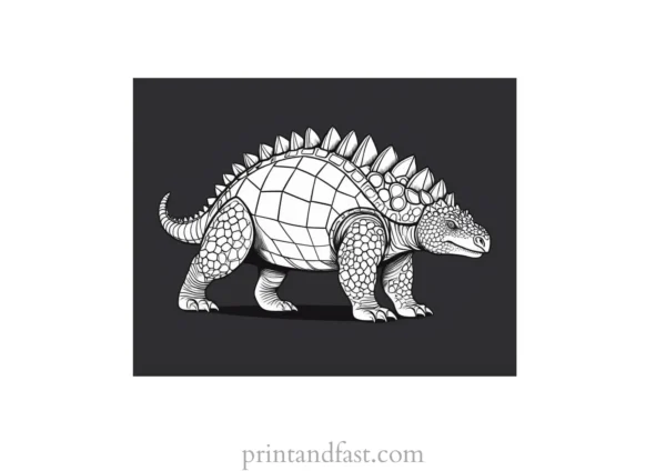 dinosaur coloring page ankylosaurus