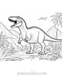 dinosaur coloring page archeology