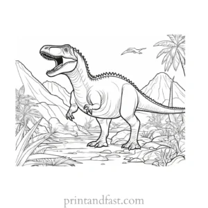 dinosaur coloring page archeology