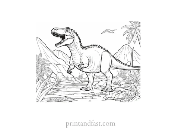 dinosaur coloring page archeology