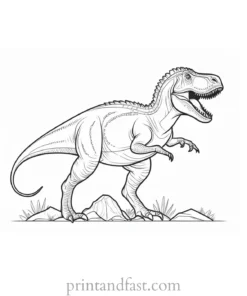 dinosaur coloring page caveman