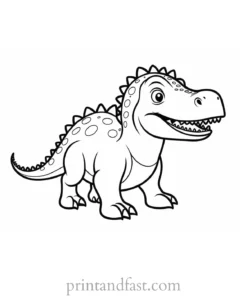 dinosaur coloring page cute