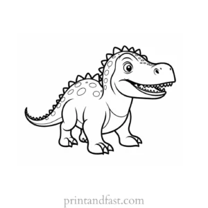 dinosaur coloring page cute