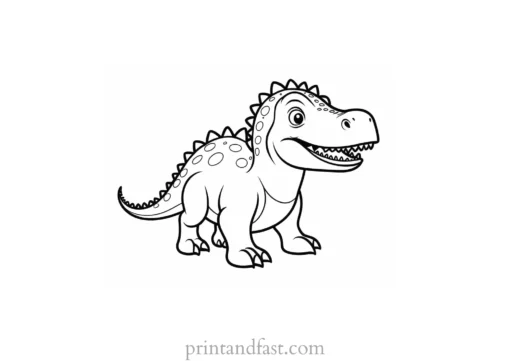 dinosaur coloring page cute