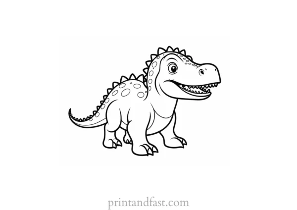 dinosaur coloring page cute