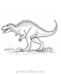 dinosaur coloring page footprints