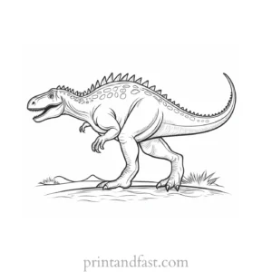 dinosaur coloring page footprints