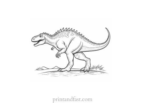 dinosaur coloring page footprints