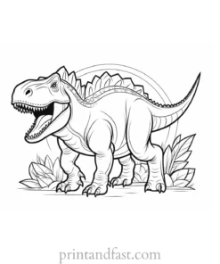 dinosaur coloring page for kids