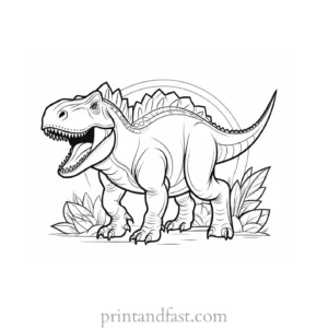 dinosaur coloring page for kids