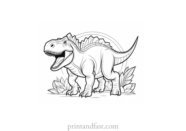 dinosaur coloring page for kids