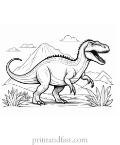 dinosaur coloring page free