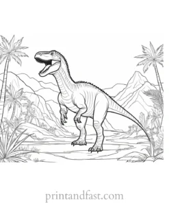 dinosaur coloring page prehistoric