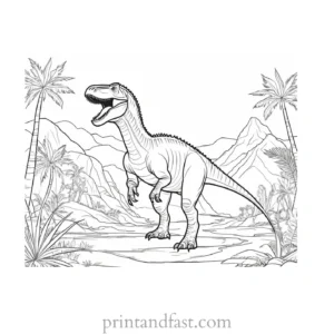 dinosaur coloring page prehistoric