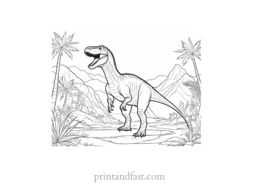 dinosaur coloring page prehistoric