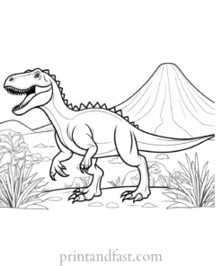 dinosaur coloring page preschool