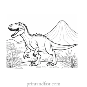 dinosaur coloring page preschool