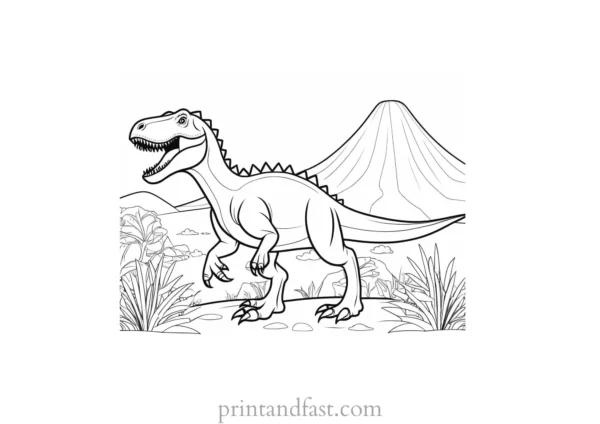 dinosaur coloring page preschool