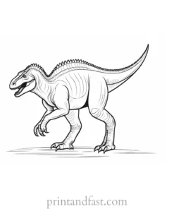 dinosaur coloring page simple