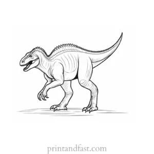 dinosaur coloring page simple