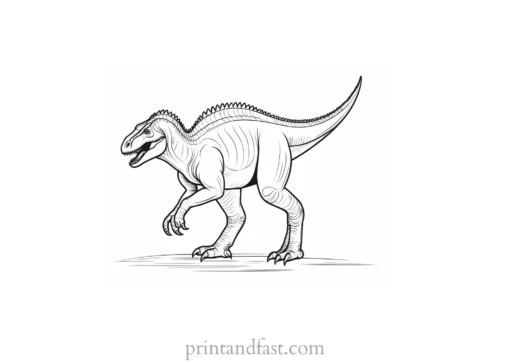 dinosaur coloring page simple