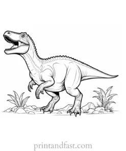 dinosaur coloring page t rex