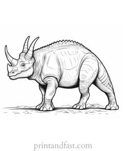 dinosaur coloring page triceratops