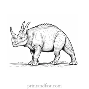 dinosaur coloring page triceratops