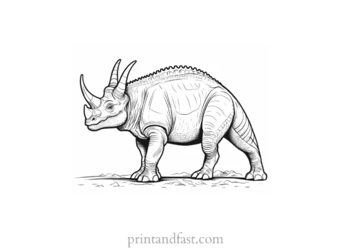 dinosaur coloring page triceratops