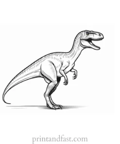 dinosaur coloring page velociraptor