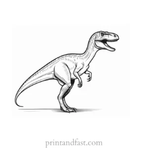 dinosaur coloring page velociraptor