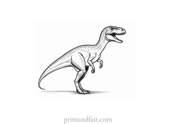 dinosaur coloring page velociraptor