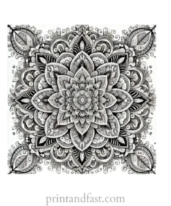 mandala coloring page advanced