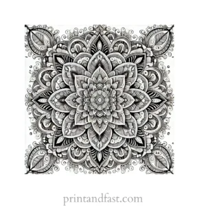 mandala coloring page advanced