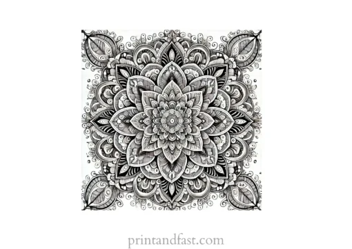 mandala coloring page advanced