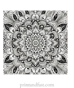 mandala coloring page art therapy