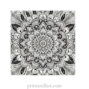 mandala coloring page art therapy