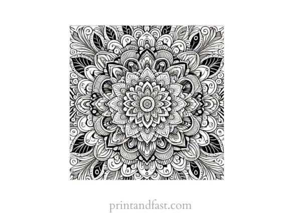 mandala coloring page art therapy