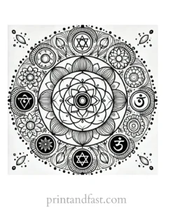 mandala coloring page chakra