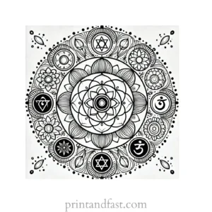 mandala coloring page chakra