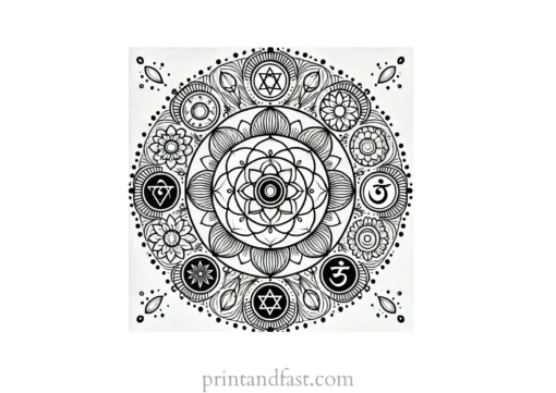 mandala coloring page chakra