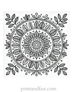 mandala coloring page circle